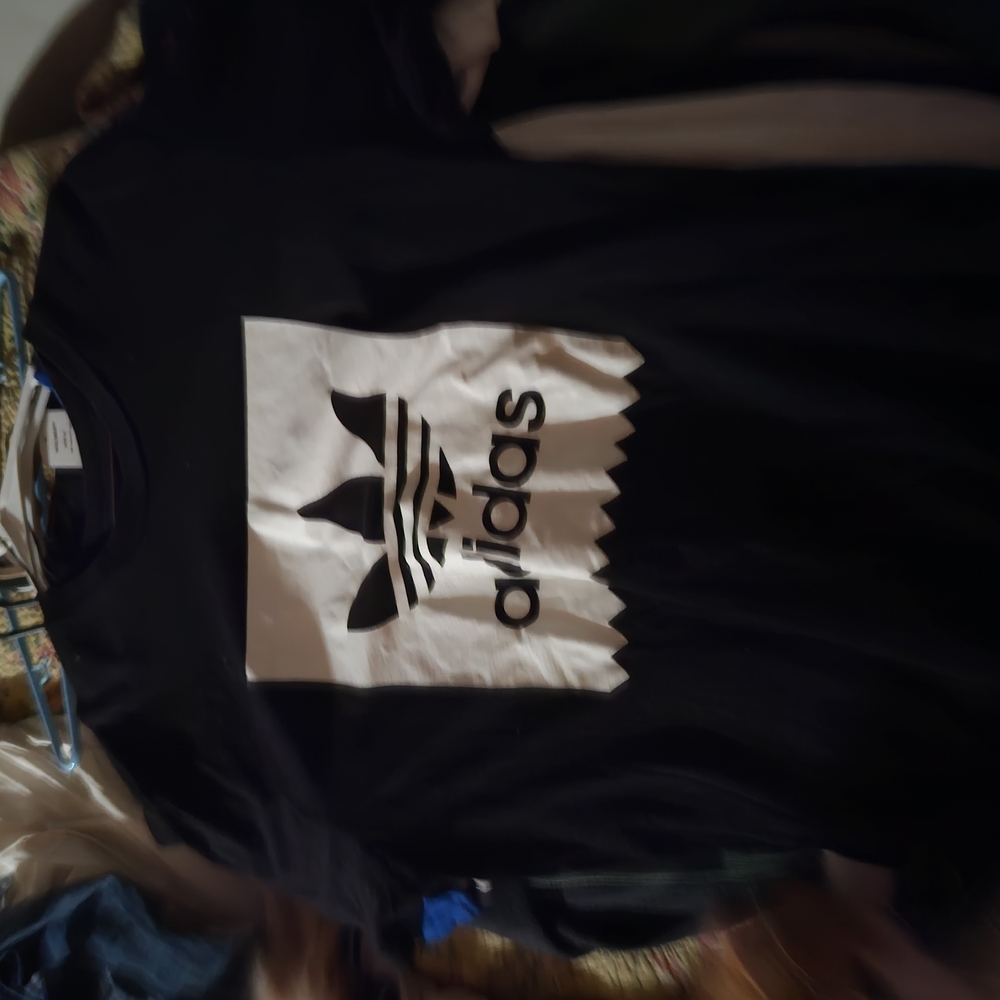 Adidas Black and White Short Sleeve Tee